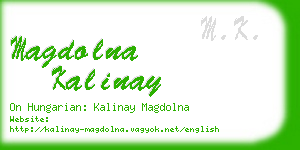 magdolna kalinay business card